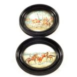 A pair of oval miniatures on Ivory