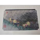 A set of four prints after Hiroshige,