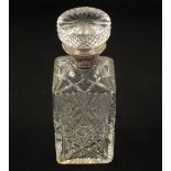 A cut glass Silver mounted decanter,