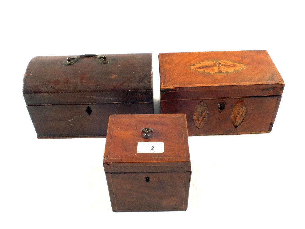 Three 19th Century tea caddies