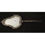 A 19th Century continental Silver hand mirror,