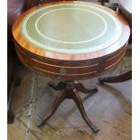 Two reproduction Mahogany drum tables