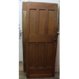 Two Oak panel doors