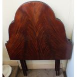 A Mahogany cheval mirror and a pair of wooden single bed headboards