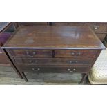 An Edwardian Mahogany inlaid chest of two short and two long drawers