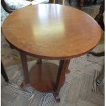 A circular occasional table