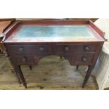 A Victorian Mahogany knee hole writing table