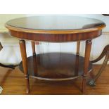 A reproduction inlaid Mahogany occasional table,