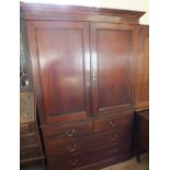 A 19th Century Mahogany linen press,