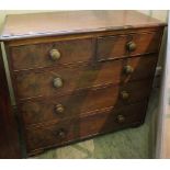 A Victorian Mahogany chest of two short and three long drawers