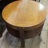 A Mahogany Canterbury and circular Oak occasional table