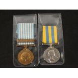 Korea and UN Korea medals to 22438106 Pte B.A.