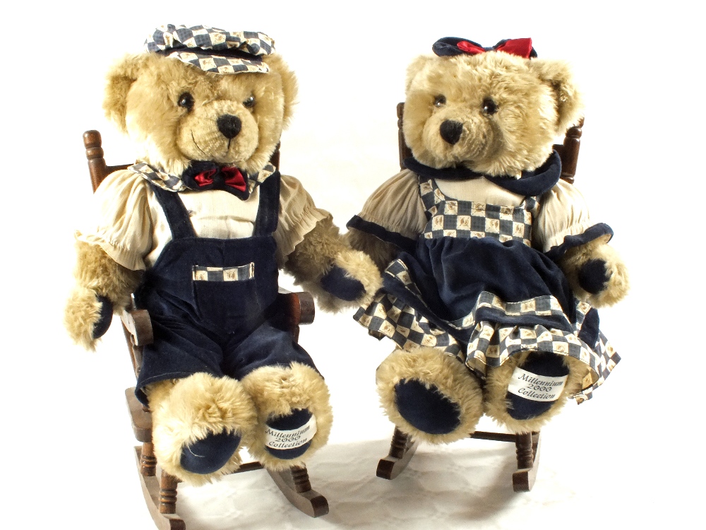 Two millennium bears on rocking chairs