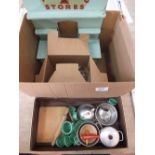 Triang stores and accessories and various dolls kitchen wares