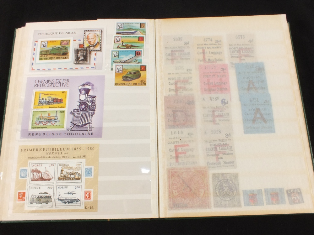 A keep book of mainly mint world transport themed stamps including Gt Eastern and Isle of Man plus - Image 2 of 3