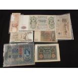 Russian pre revolutionary and other banknotes