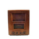 A wooden cased mains radio