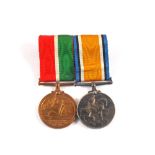 A WWI 'war medal' with a Mercantile Marine war medal to John H.I.