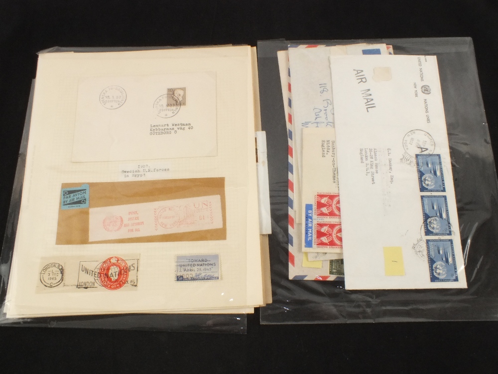 Various United Nations stamps and covers