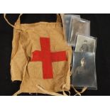WWI RAMC stretcher bearers over vest with four RAMC photo postcards