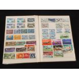 Three keep books of mainly mint world stamps including New Zealand and aviation