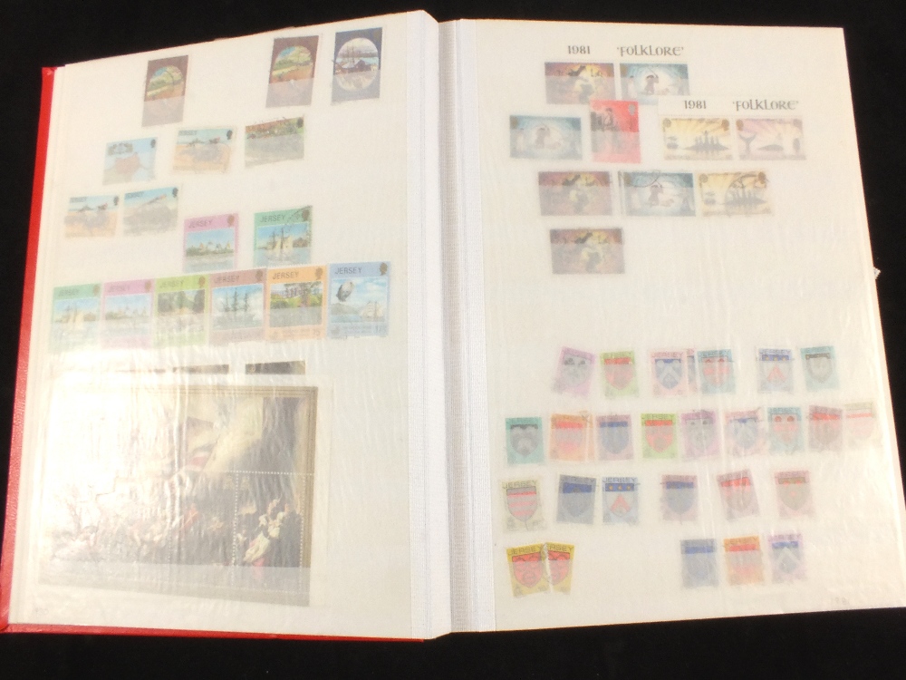 Three stock books of Jersey and Guernsey stamps, - Image 2 of 3