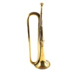 A military brass bugle