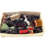 A box of lead and die cast farm animals etc