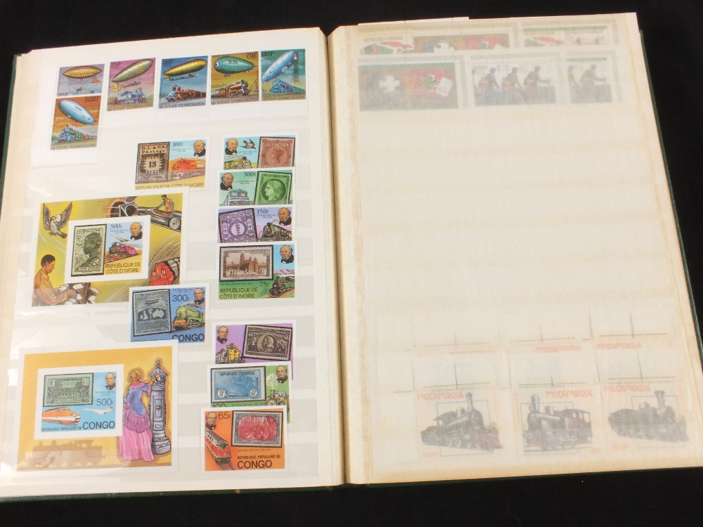 A keep book of mainly mint world transport themed stamps including Gt Eastern and Isle of Man plus - Image 3 of 3