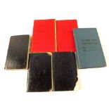 Five SAAF log books from 1935 to the end of 1940 with three diaries note books,