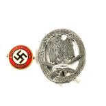 A German WWII (PATTERN) General Assault badge and party badge