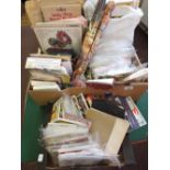 A large quantity of greeting cards and scraps etc (two boxes)