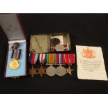 A collection of medals, some named to Lieut P.C.A.Somerville A.A.C.