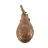 A mid 19th Century French style powder flask