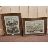 Two period prints depicting USA Civil War scenes,