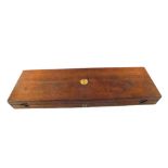 An oak (part fitted) gun case,