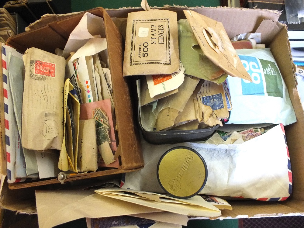 A large quantity of stamps loose in old envelopes