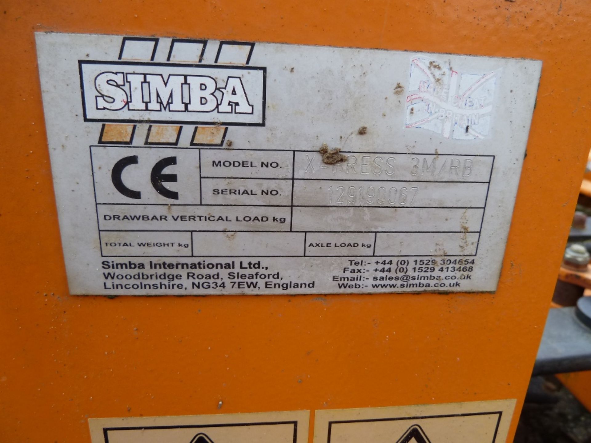 Simba xpress 3m with st bar, double D packer to rear, serial 131330077, 129190067. - Bild 4 aus 8