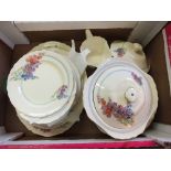 A 1930's pottery floral dinner set