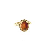 A 9ct Gold Citrine set ring,