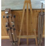 Two portable and one other artists easels