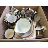 Various Poole pottery and other china (two boxes)