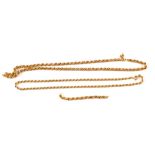 A 9ct Gold rope necklace and matching bracelet (necklace as found)