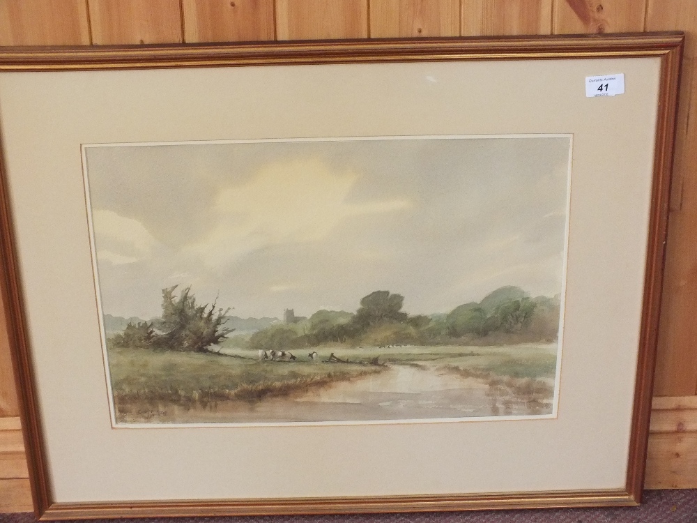 Donald Rose, watercolour of Homersfield,