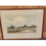 Donald Rose, watercolour of Homersfield,