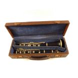 A cased Peerless Co clarinet