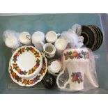 A Meakins Orange Grove tea set and a Crown Royal floral tea set