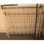 A white painted Victorian Iron and Brass double bed frame