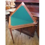 An inlaid Mahogany envelope card table