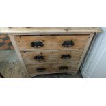 A Pine chest of three drawers
